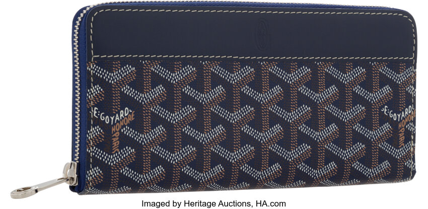 GOYARD Zip Around Coin Card Wallet Black