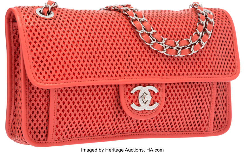 CHANEL Classic Pouch in Perforated Lambskin