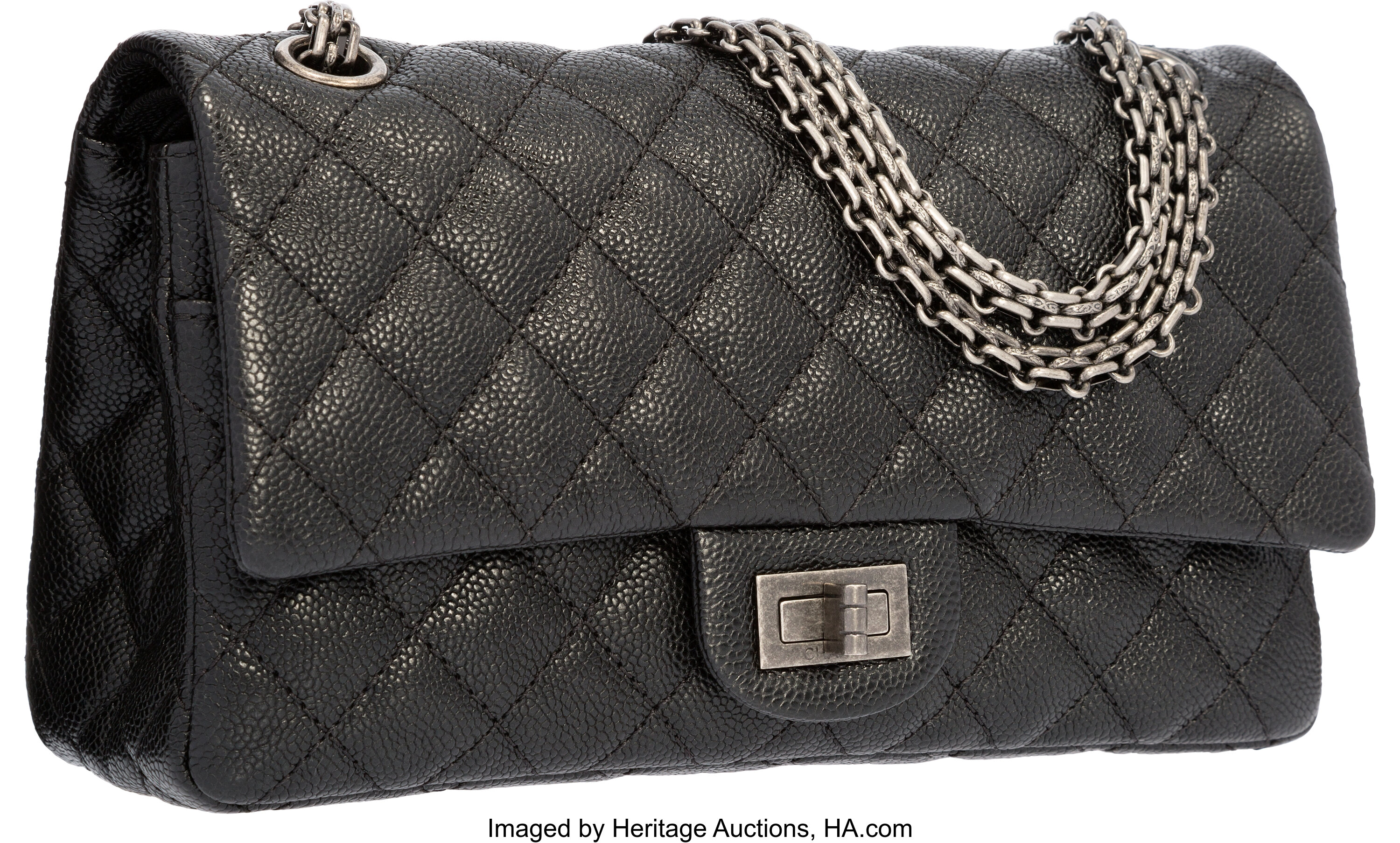 Sold at Auction: Chanel Black Caviar Leather Production Sample Bag