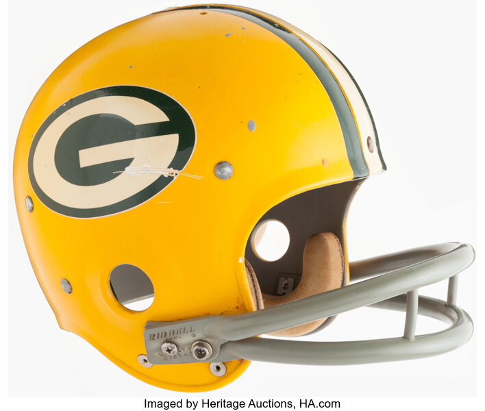 1960s/70s Green Bay Packers Authentic 'Riddell Kra-Lite' Helmet., Lot  #42199