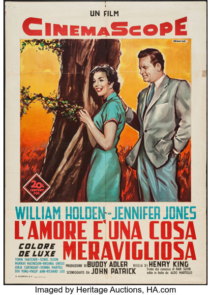 Love Is A Many Splendored Thing th Century Fox 1955 Italian 2 Lot Heritage Auctions