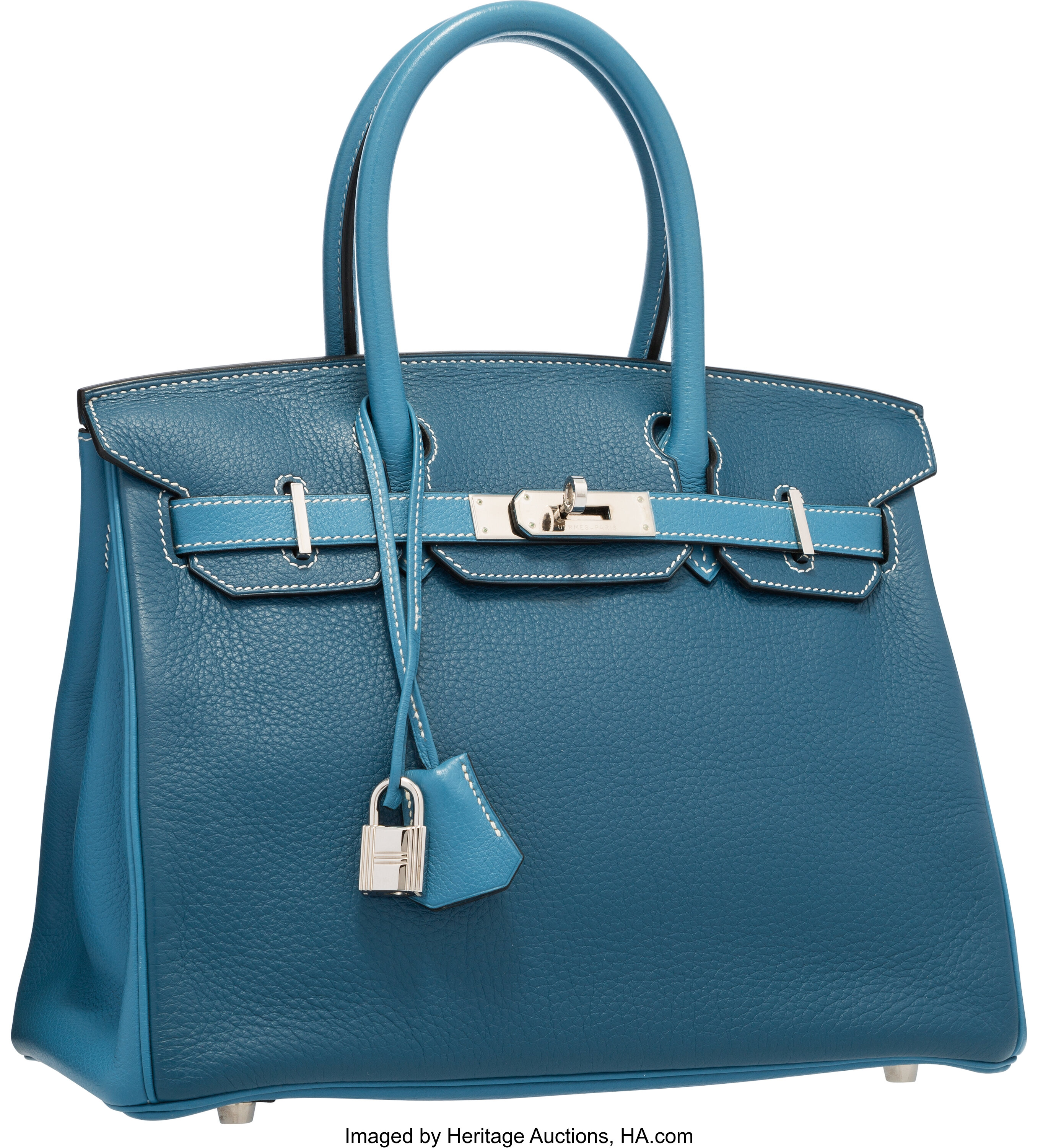 Birkin 35 Blue Jean Colour in Togo Leather with palladium hardware