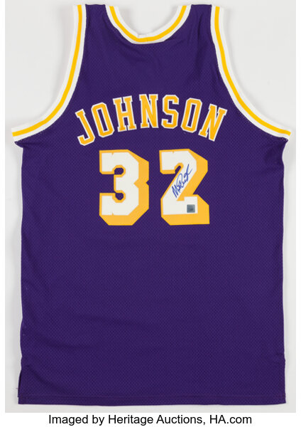 Magic Johnson Signed Los Angeles Lakers Jersey. Basketball, Lot #41113