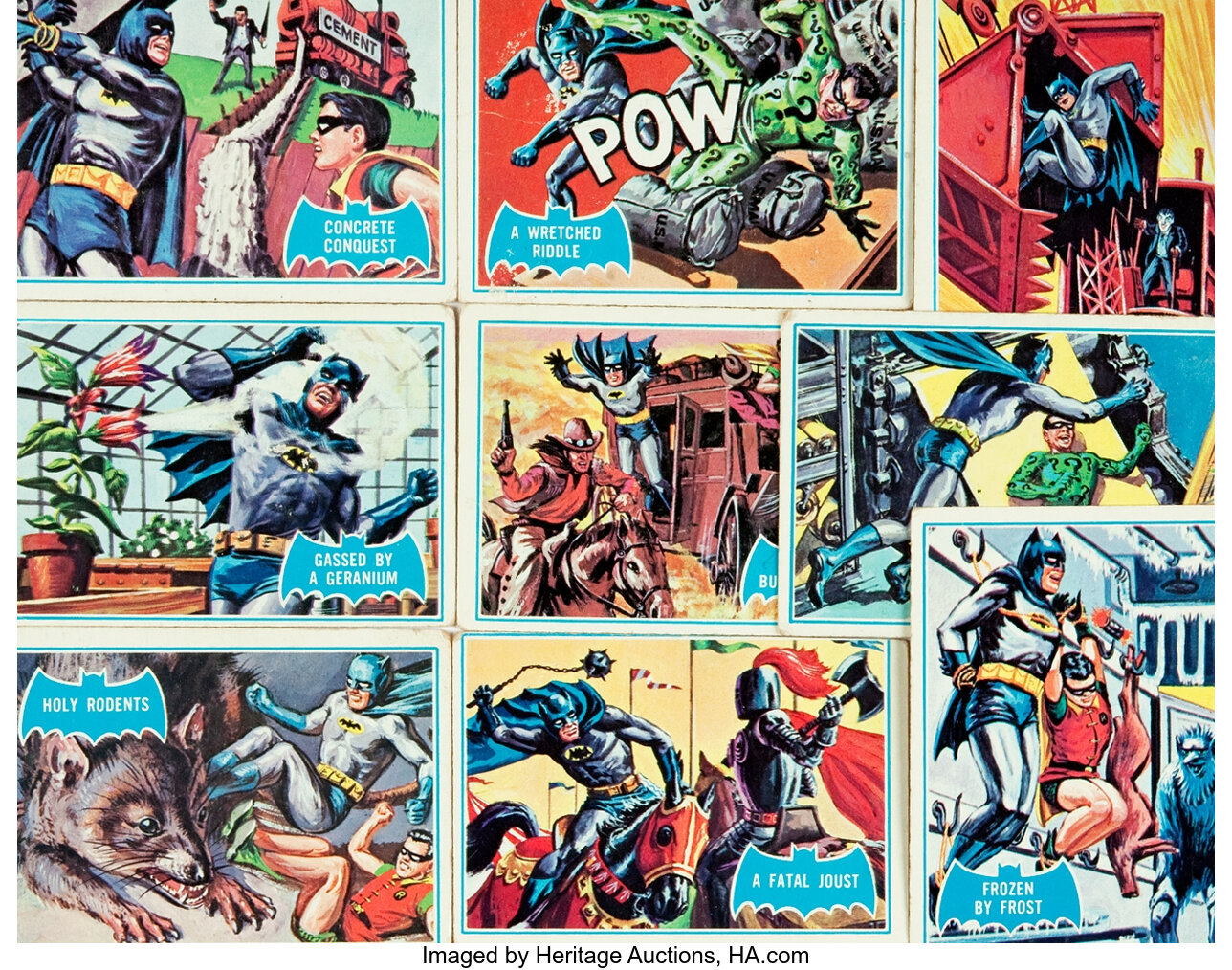 Trading Cards, Batman]. Group of Nine Topps 