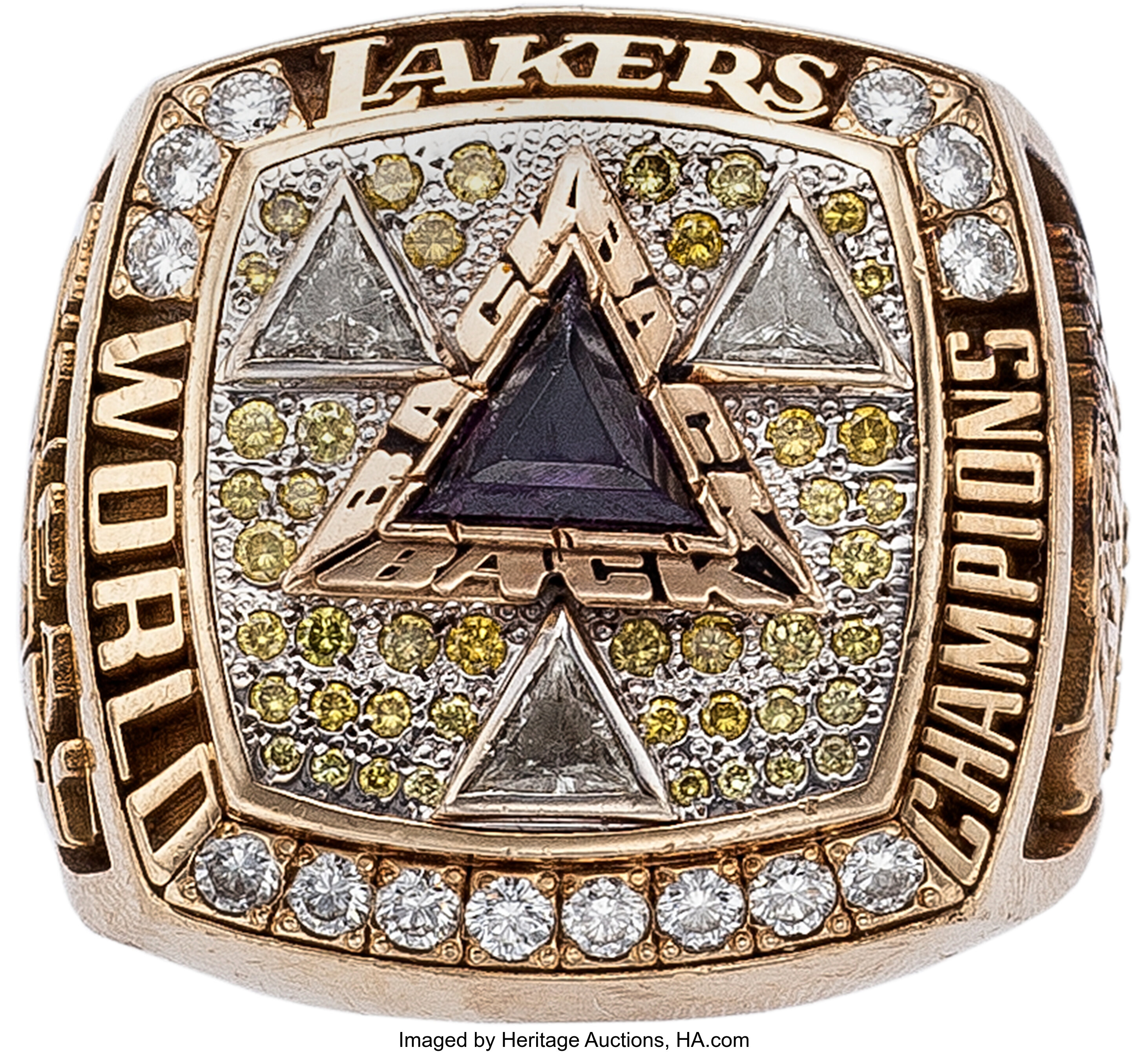 A Los Angeles Lakers NBA Championship Ring Gifted to Stallone by