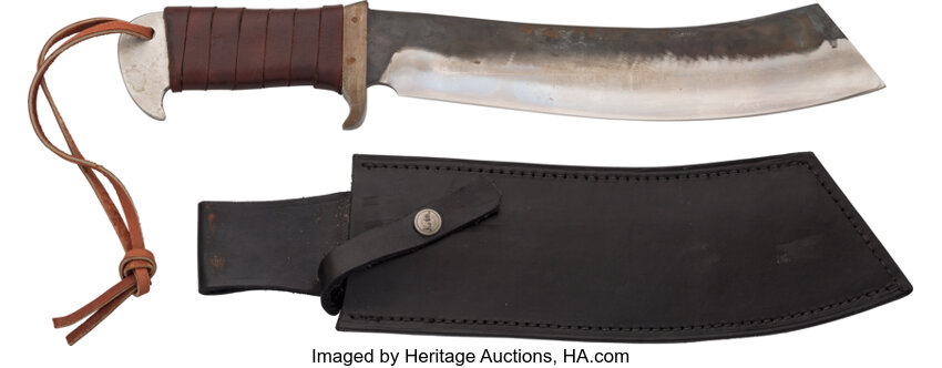 Gil Hibben IV Machete Knife with Leather Sheath