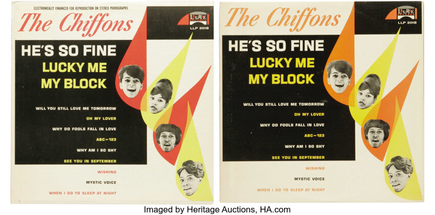 Chiffons He S So Fine Stereo And Mono Lp Group Of 2 Laurie Lot Heritage Auctions