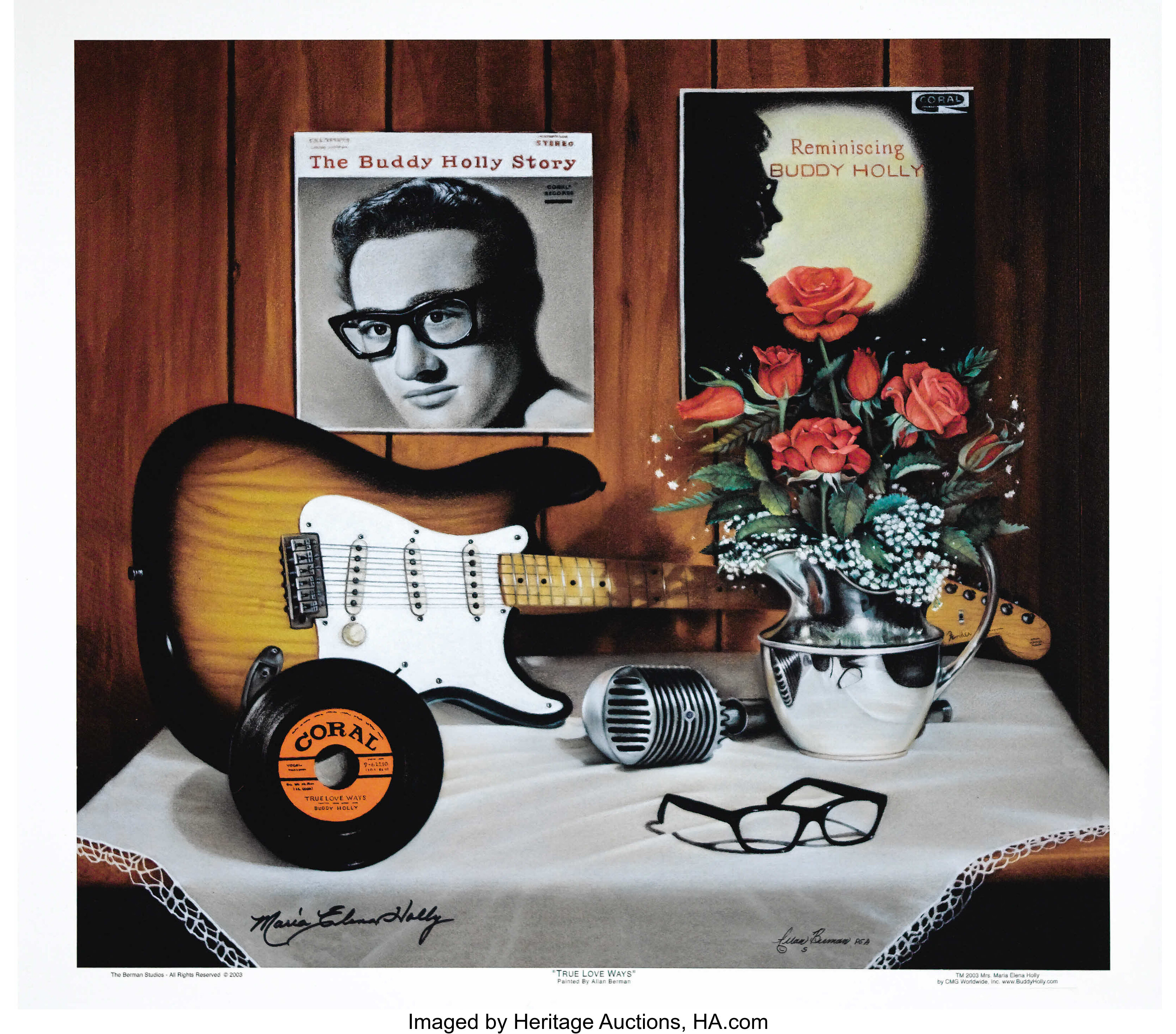 Buddy Holly Artist Proof Signed By Maria Elena Holly A Second Copy Lot Heritage Auctions