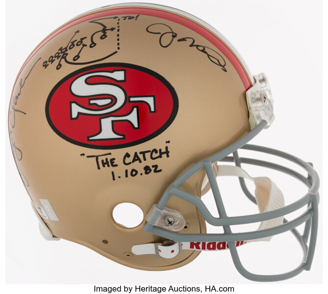 Joe Montana Dwight Clark San Francisco 49ers