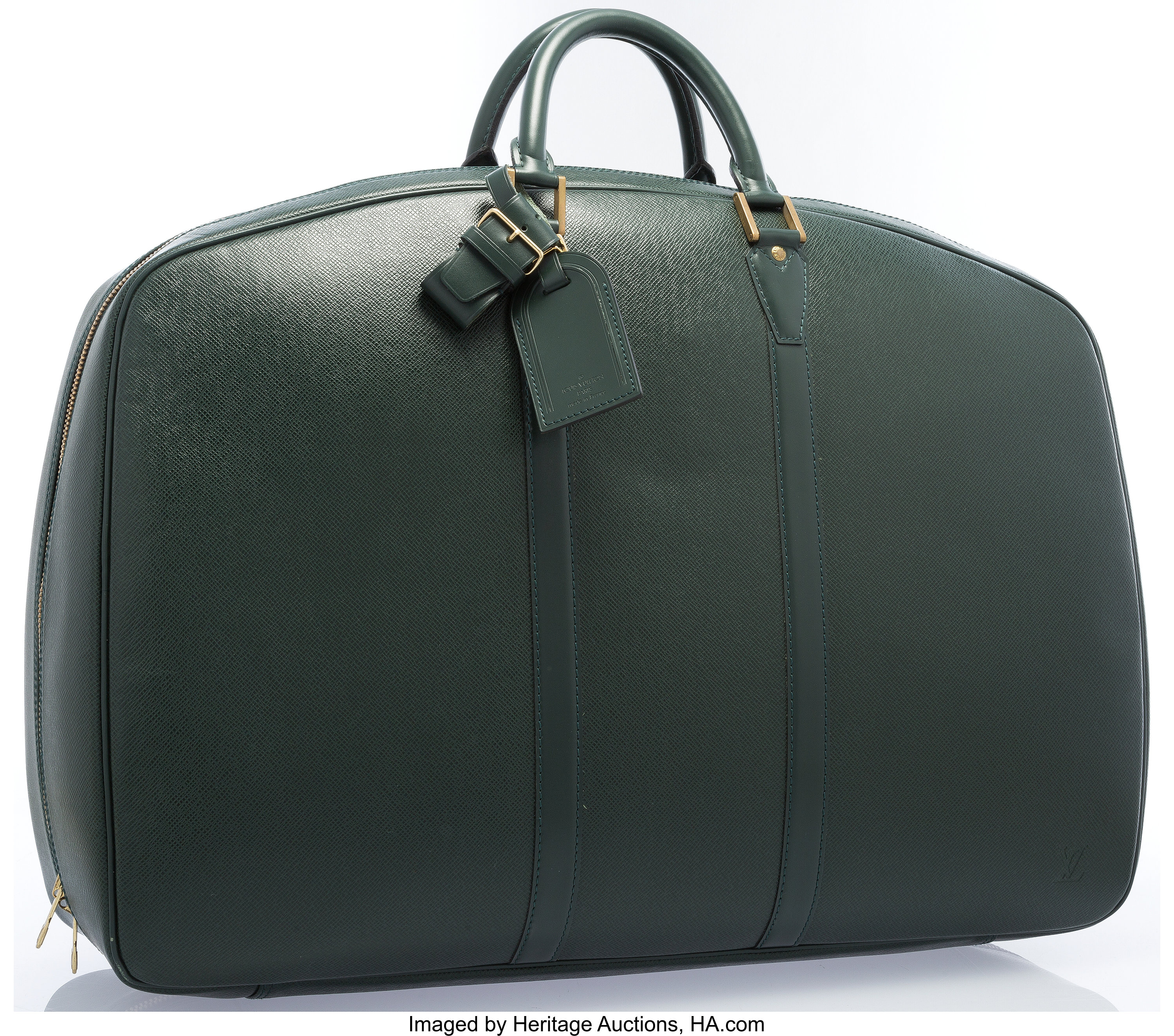 Louis Vuitton Hunter Green Taiga Leather Helanga Travel Bag at 1stDibs