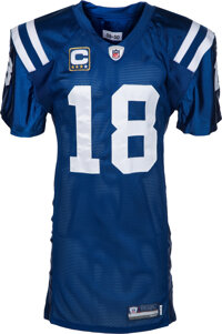 2009 Peyton Manning Game-Worn Indianapolis Colts Jersey - COA PSA/DNA & RGU  Photo Match LOA