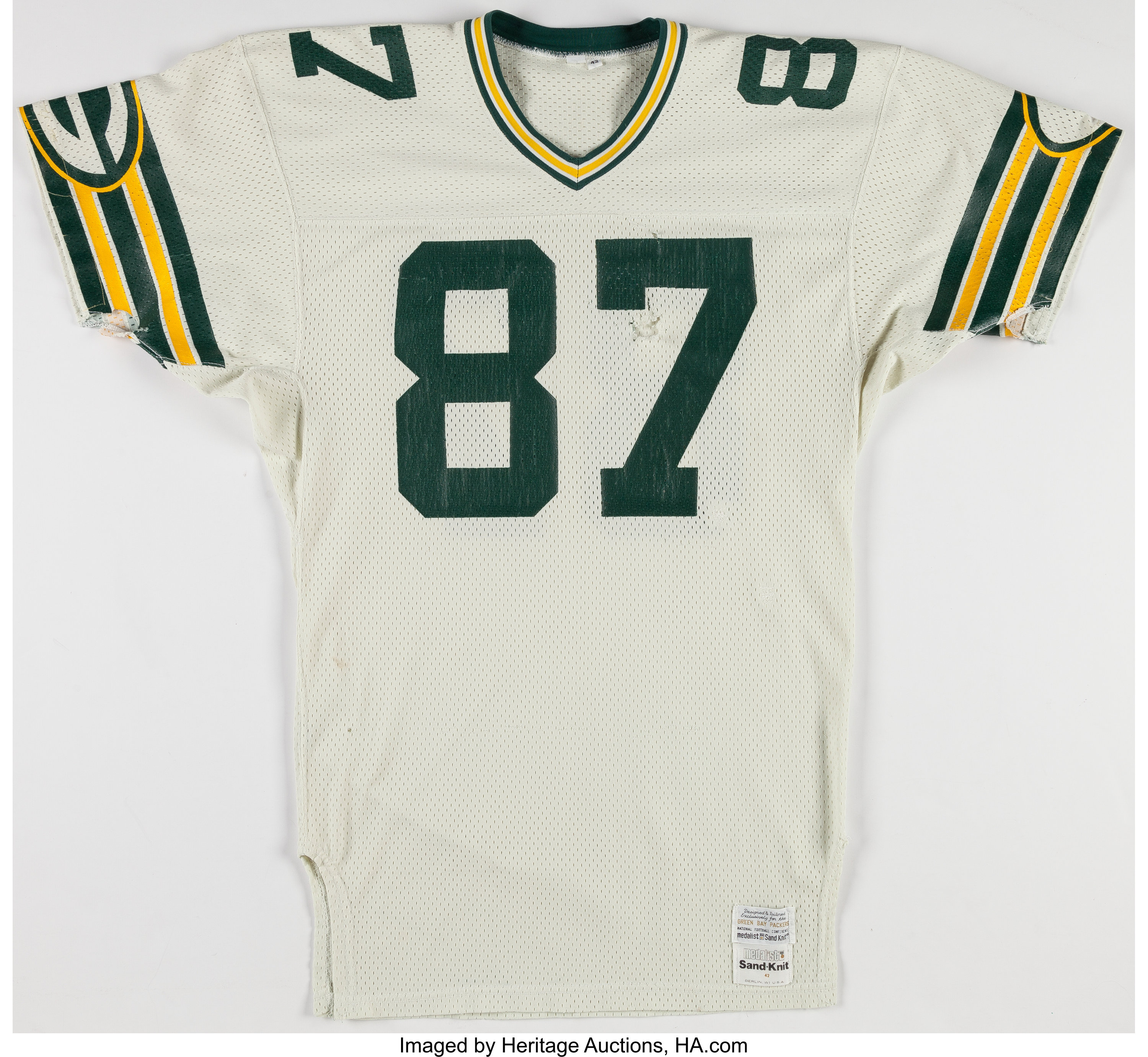 Buy the Vintage 1980's Green Bay Packers Medalist Sand Knit 80