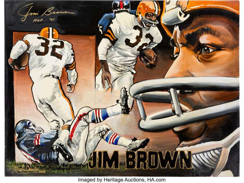 Jim Brown 32 Cleveland Browns CUSTOM Football Jersey -   Worldwide Shipping