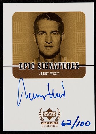 1999 Upper Deck Century Legends Gold Epic Signatures Jerry West