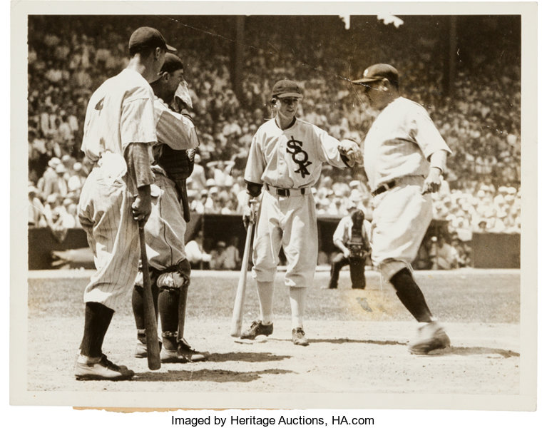 Babe Ruth Photo 3 Home Runs in 1933 