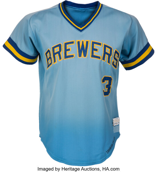 Vintage sewn Gorman Thomas Milwaukee Brewers JERSEY Rawlings