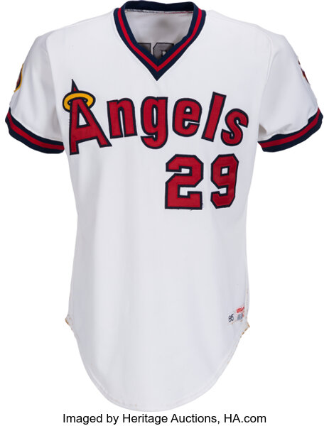 1985 Rod Carew Game Worn California Angels Jersey.  Baseball, Lot  #13265