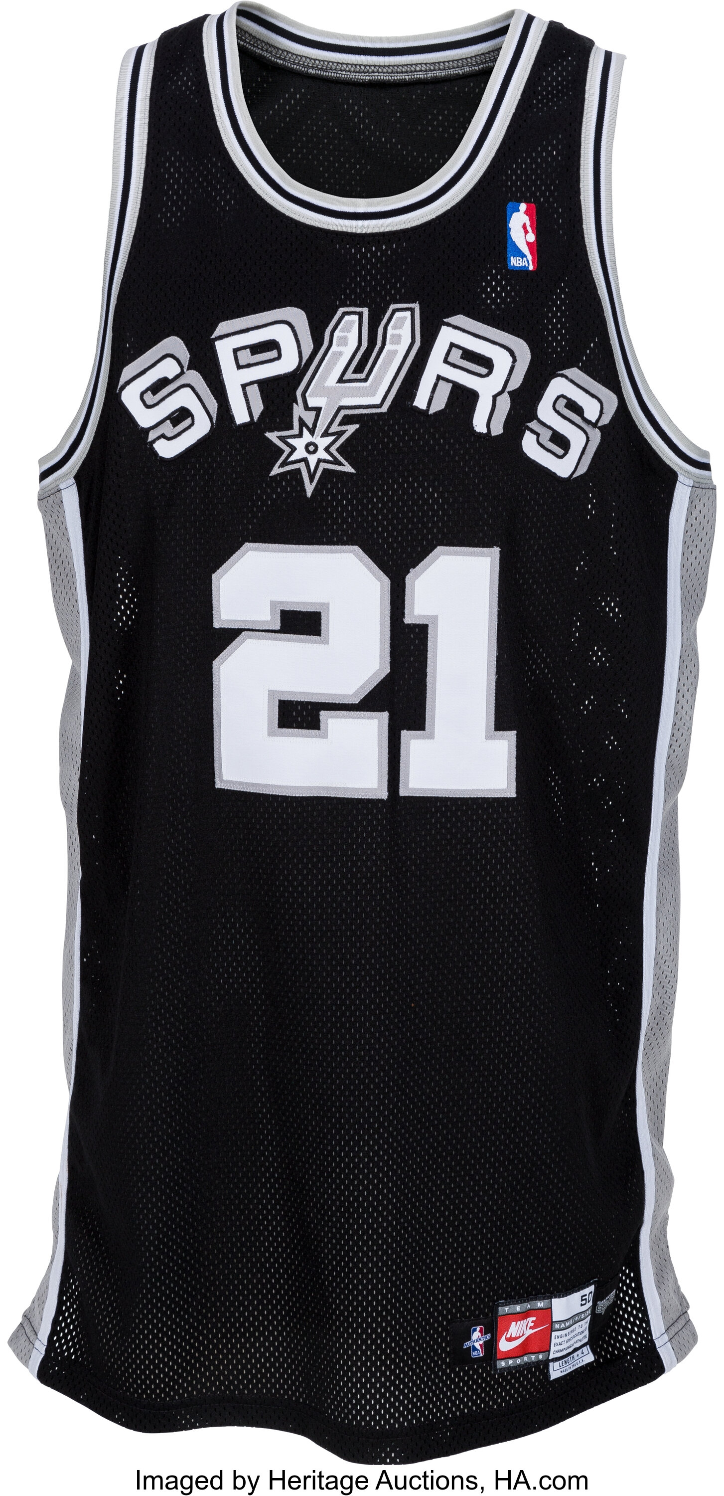 1997-98 Tim Duncan Game Worn San Antonio Spurs Jersey. | Lot