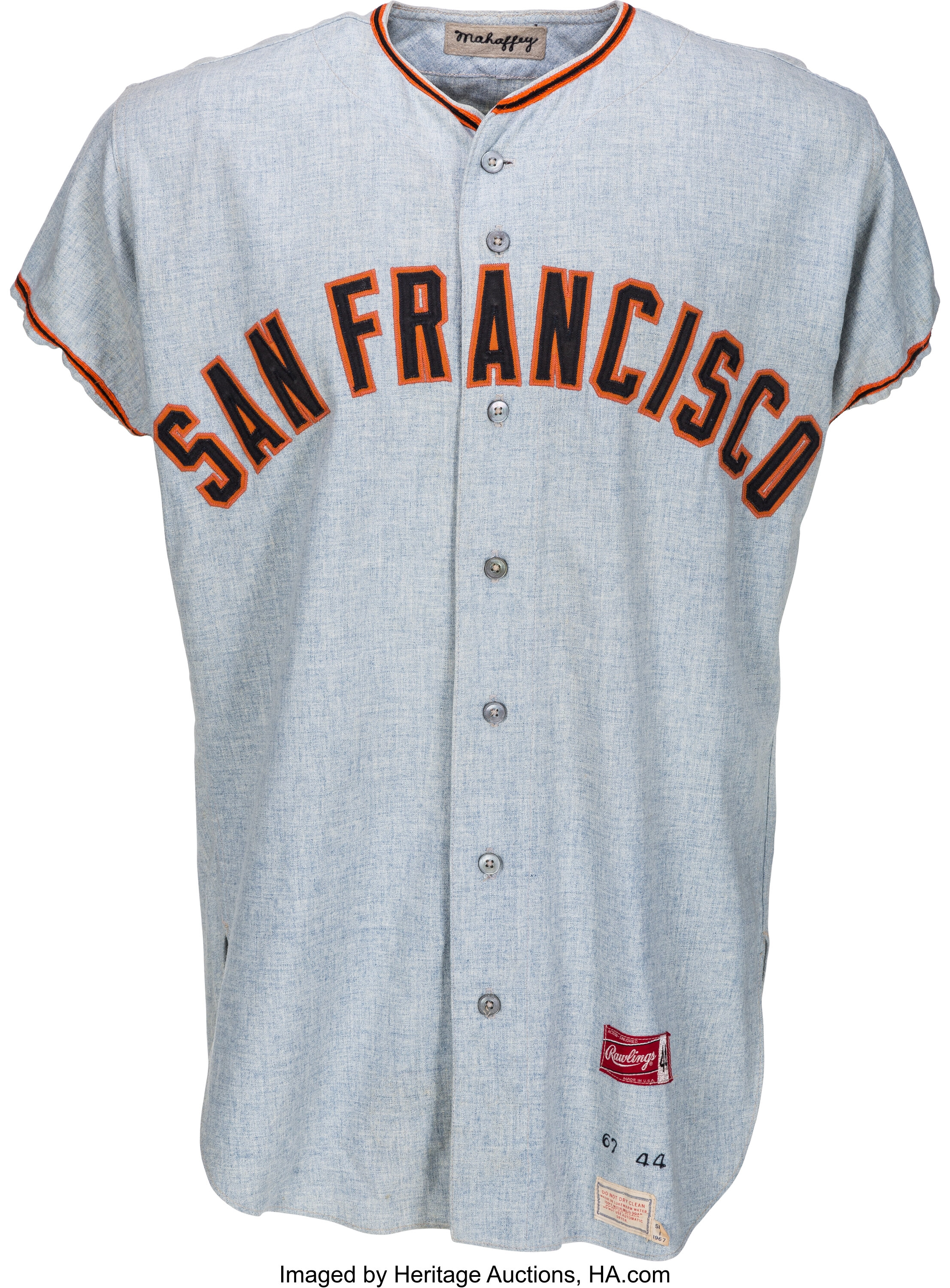 Lot Detail - 1967-68 SAN FRANCISCO GIANTS GAME WORN ROAD UNIFORM