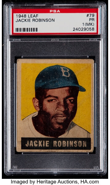  1948 Leaf # 79 Jackie Robinson Brooklyn Dodgers