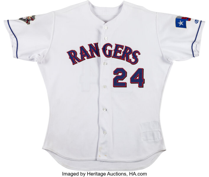 2002 Texas Rangers Game-Worn #11 Throwback Jersey. Yet another