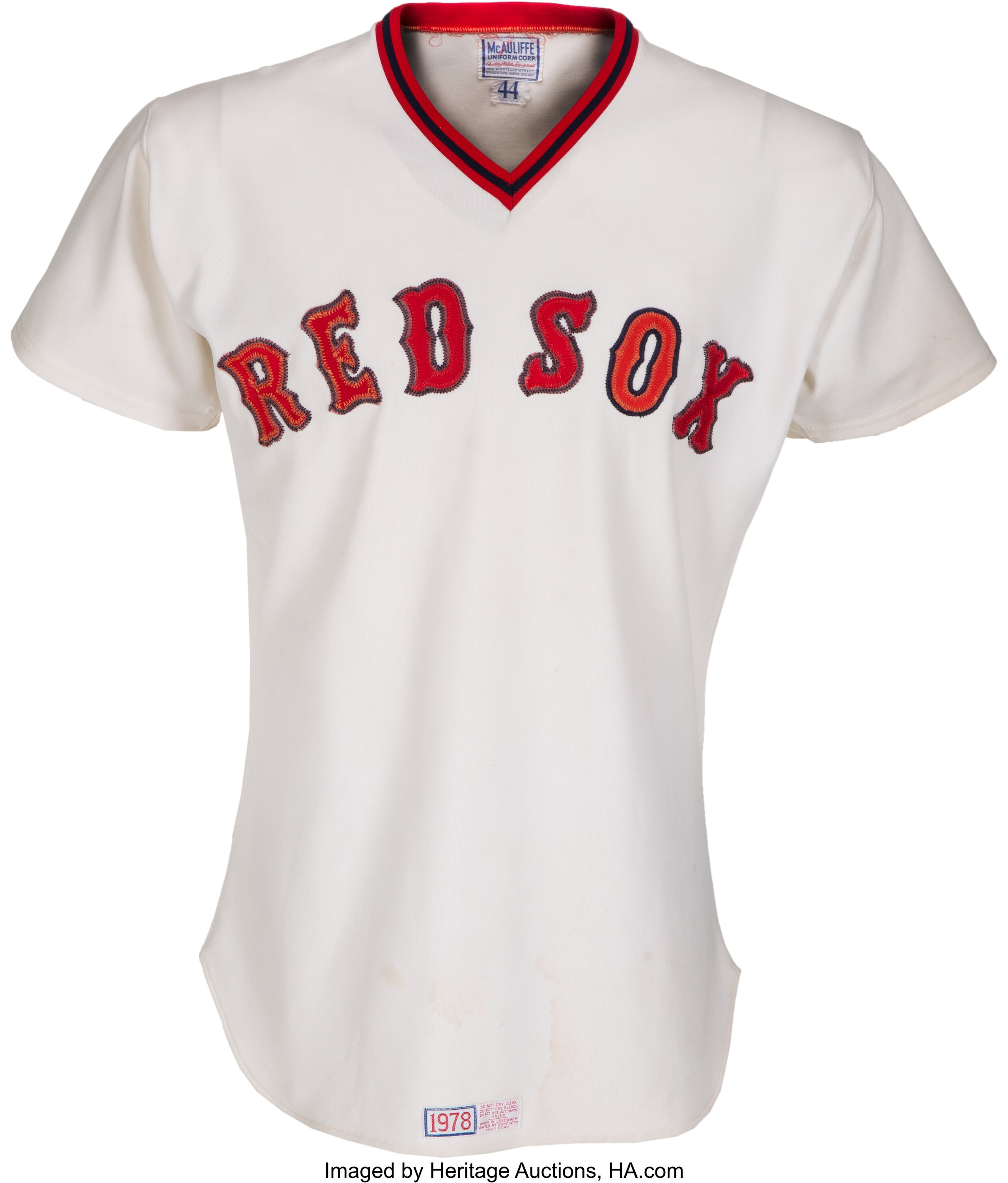 1978 Dennis Eckersley Game Worn Boston Red Sox Jersey.  Baseball, Lot  #13255