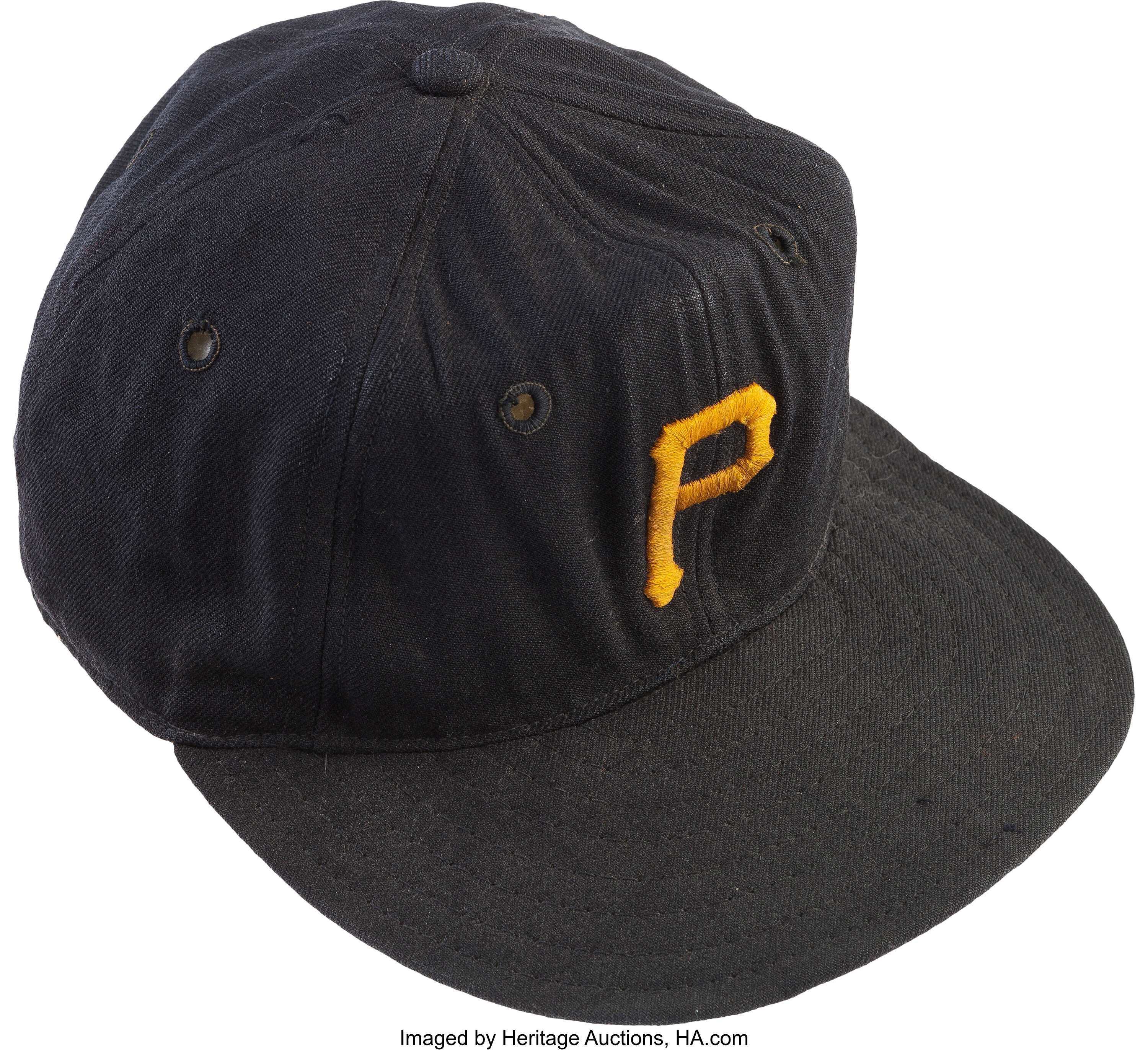 Lot Detail - 1960-70s Pittsburgh Pirates Game Worn #42 Cap (MEARS