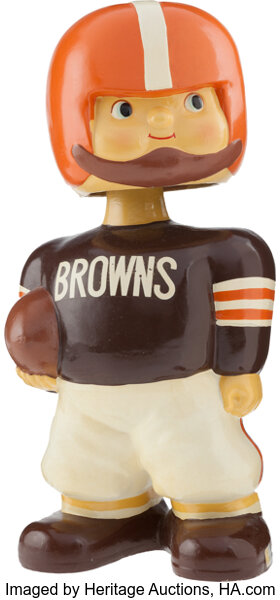 1960-61 Cleveland Browns Oversized Promotional Nodder (14' tall)., Lot  #13406