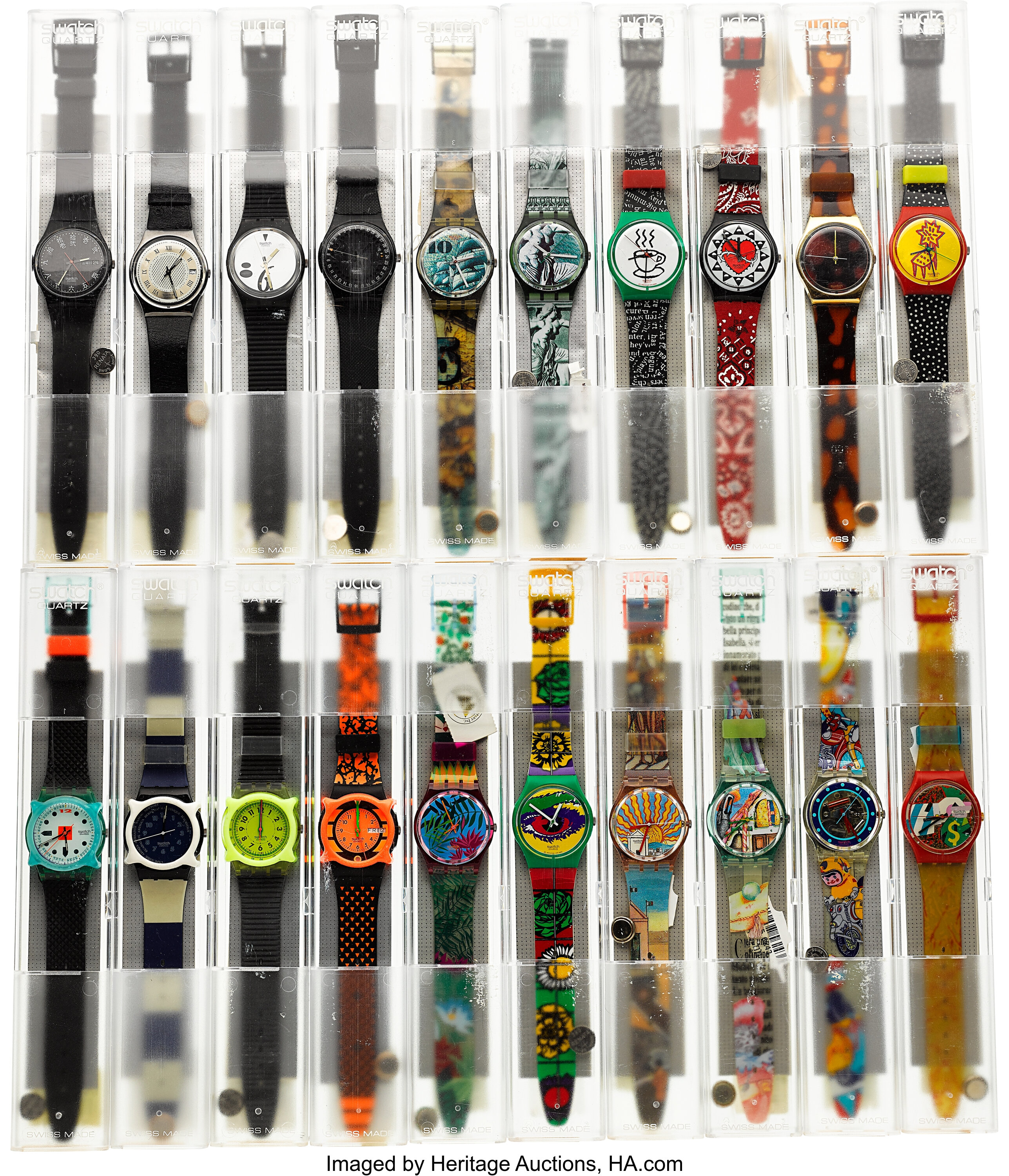 Swatch Watch Collection, 584 Watches, 1983 to 1998 To Be Sold As A