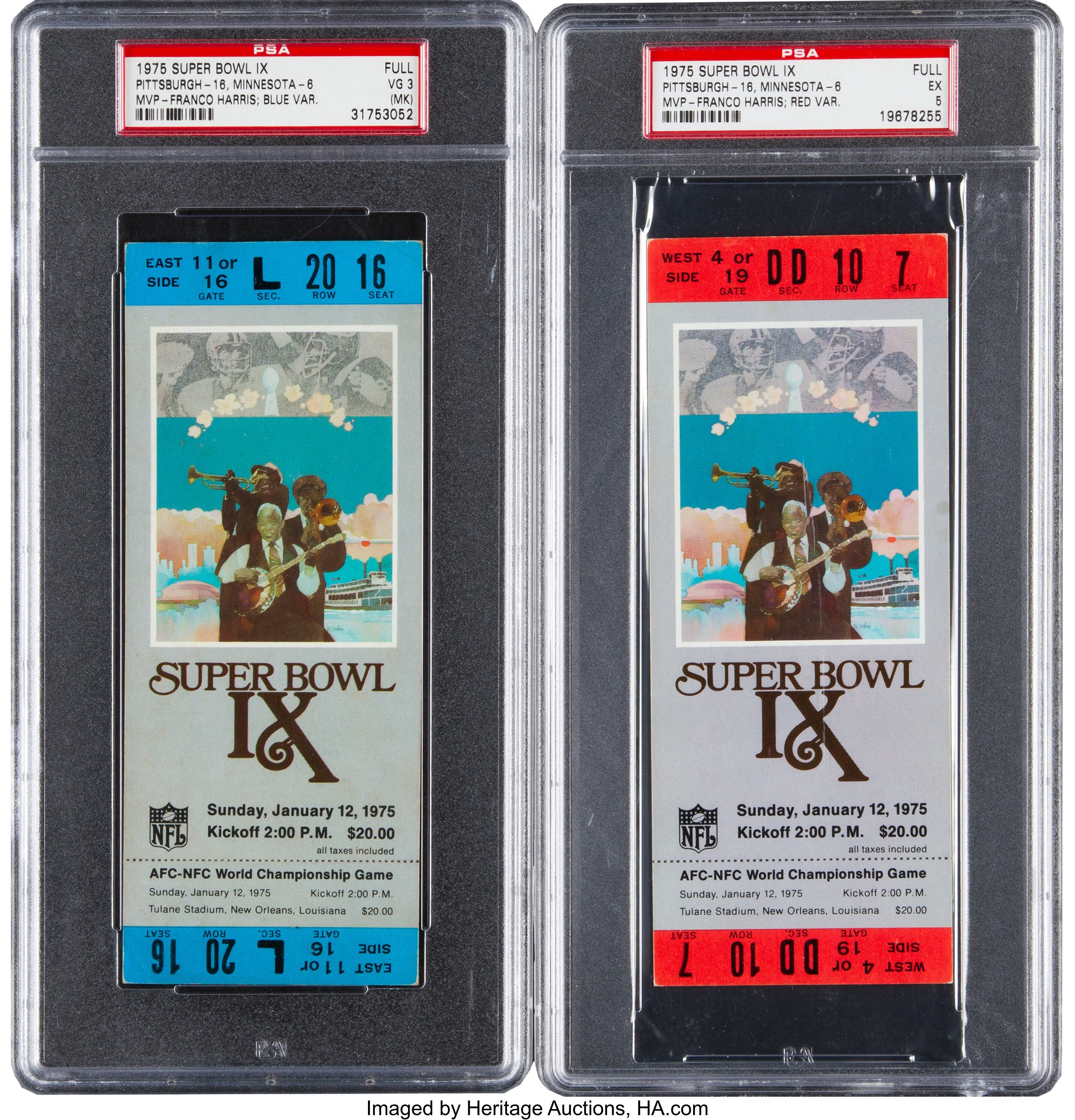 History Of The Super Bowl Ticket Collection 1-40 Detroit *