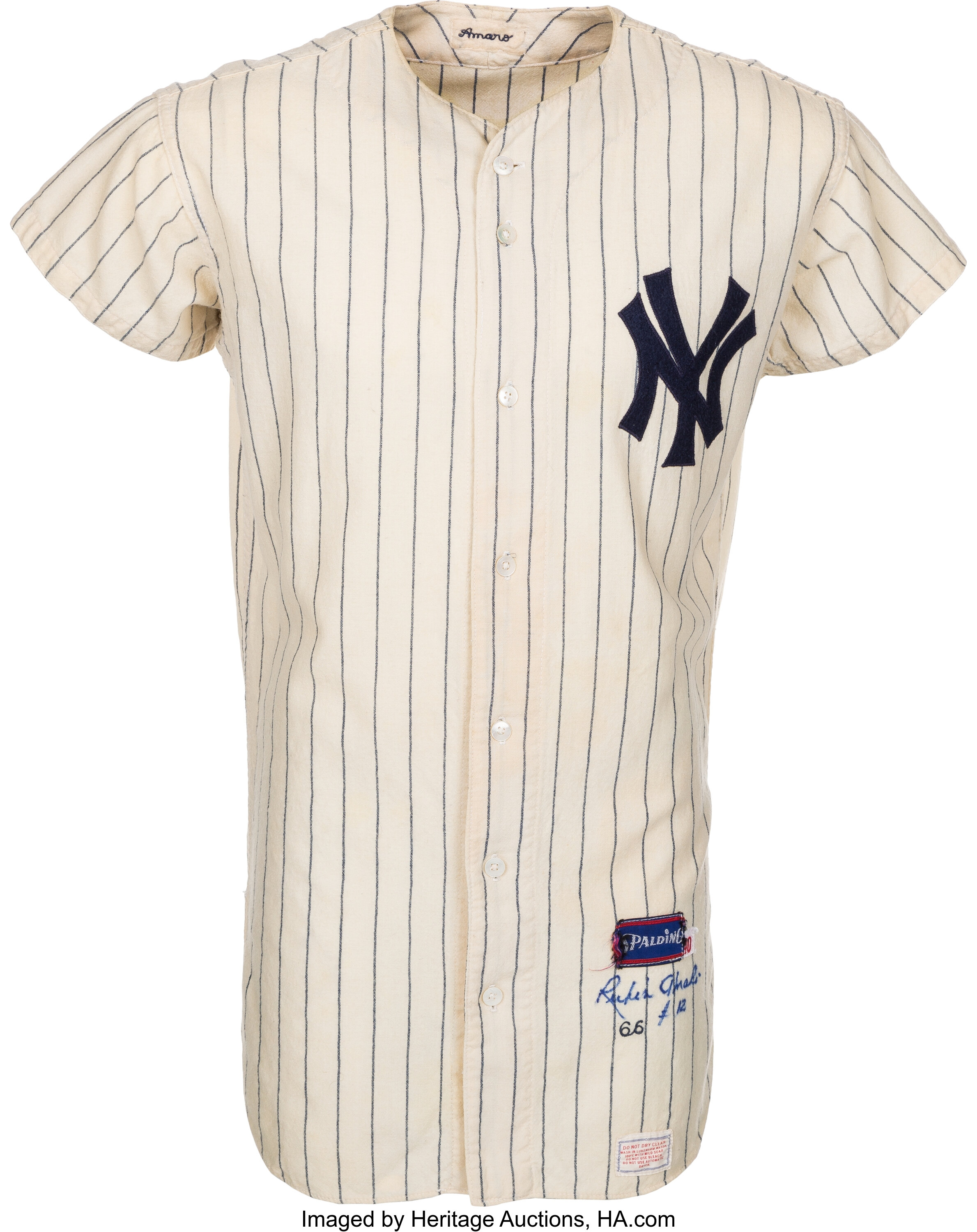 1966 Mickey Mantle Game Worn New York Yankees Jersey. Baseball
