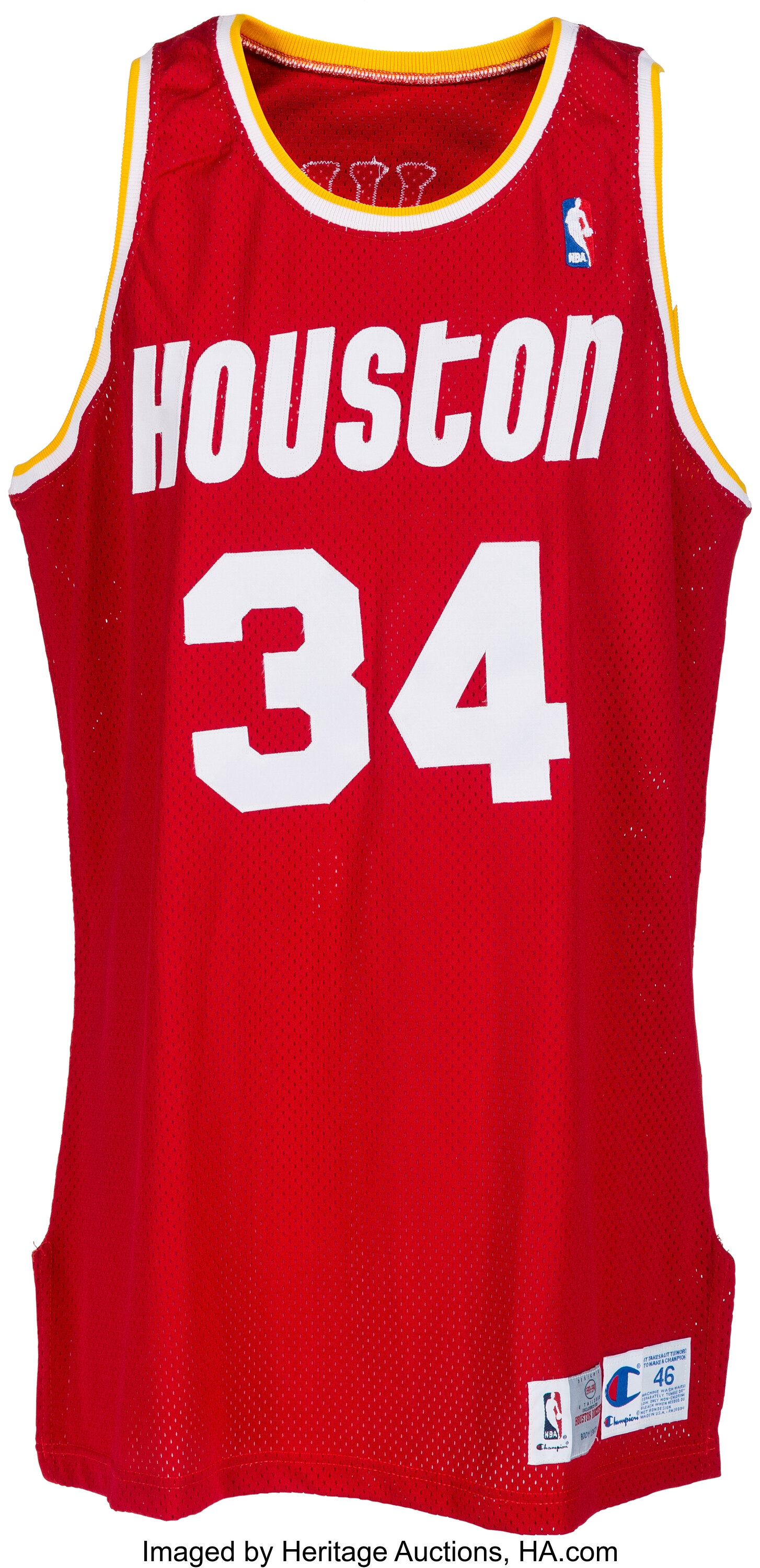 1993-94 Hakeem Olajuwon Game Worn Houston Rockets Jersey