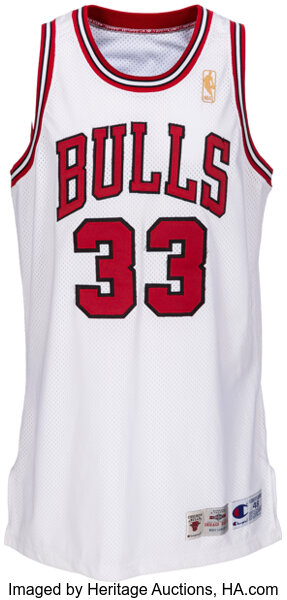 1996-97 Scottie Pippen Game Worn Chicago Bulls Uniform, Purchased ...