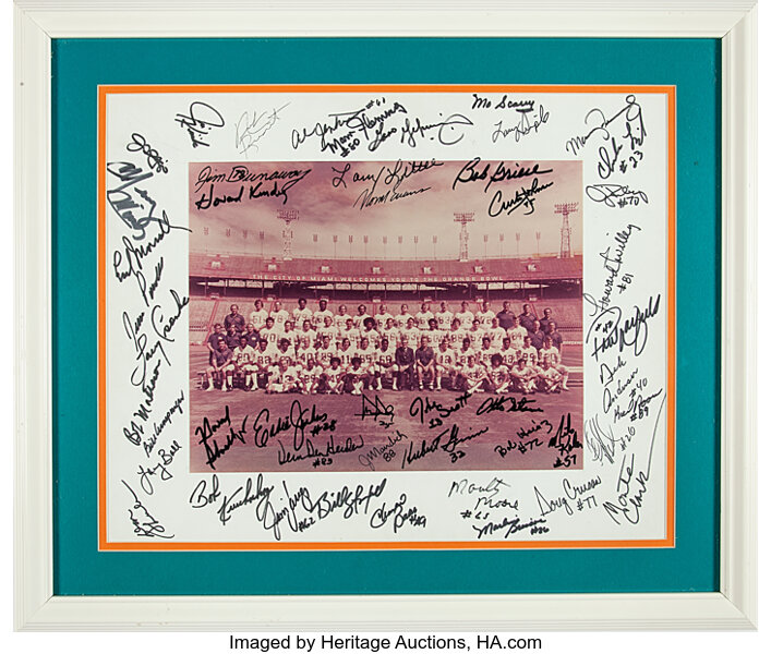 1972 Miami Dolphins Team Signed Reunion Football. Football