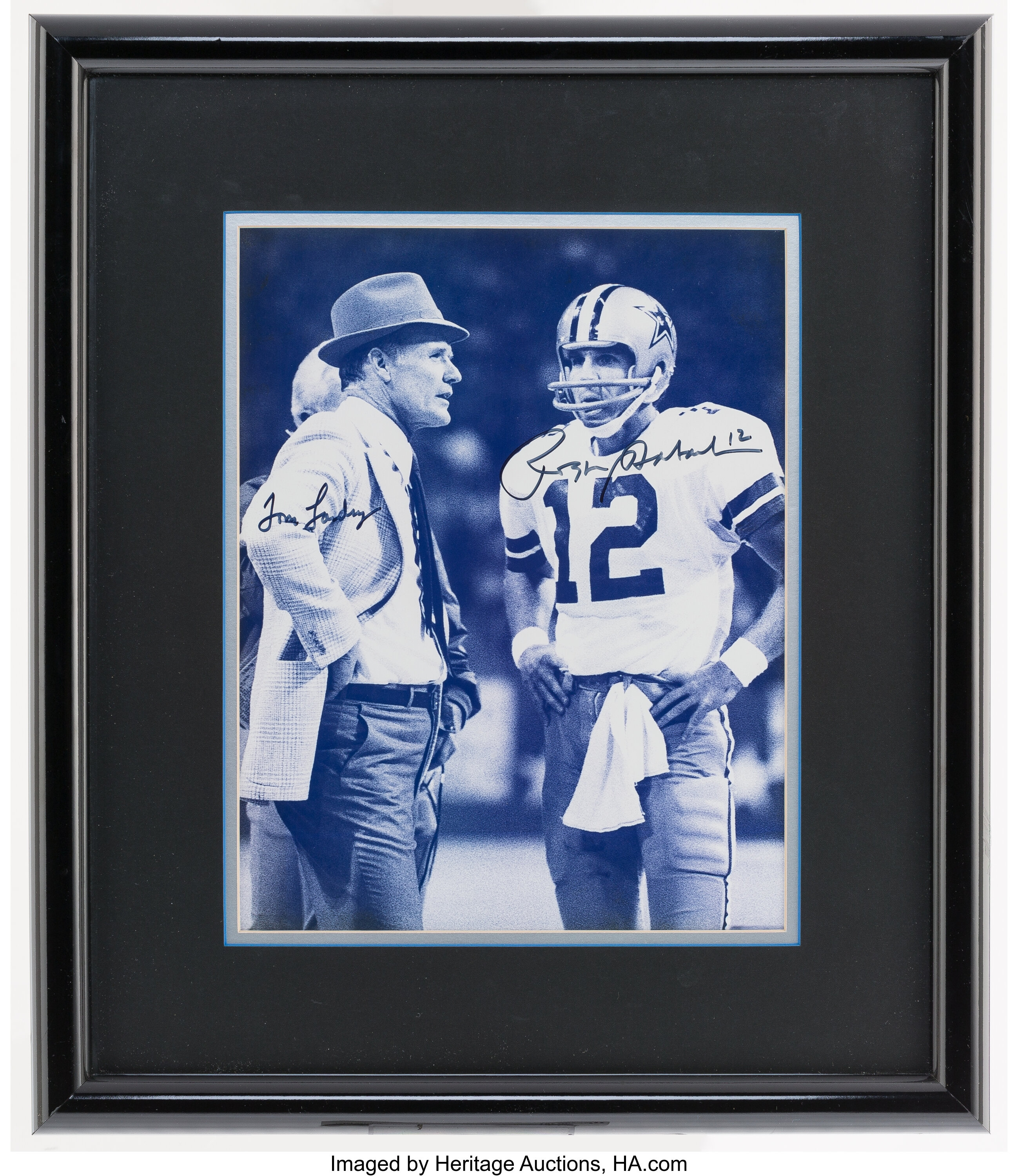 Roger Staubach Dallas Cowboys Fanatics Authentic Autographed 8 x 10  Talking with Landry Photograph