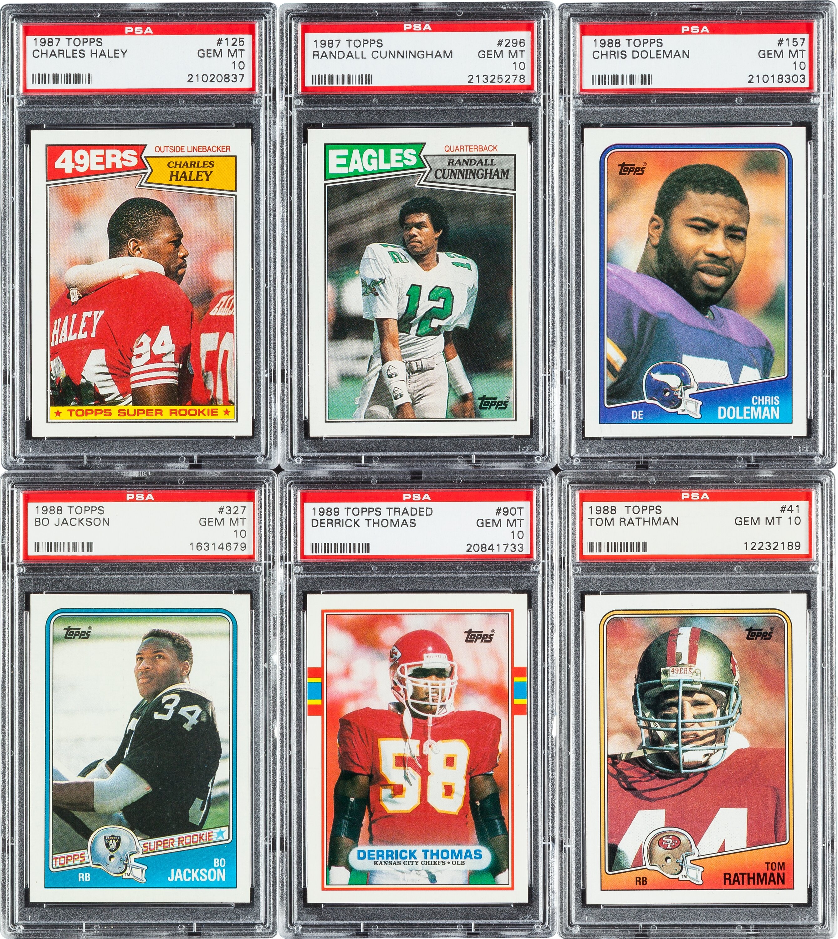 1986-1989 Topps Football Graded Collection (11). Football Cards, Lot  #12249