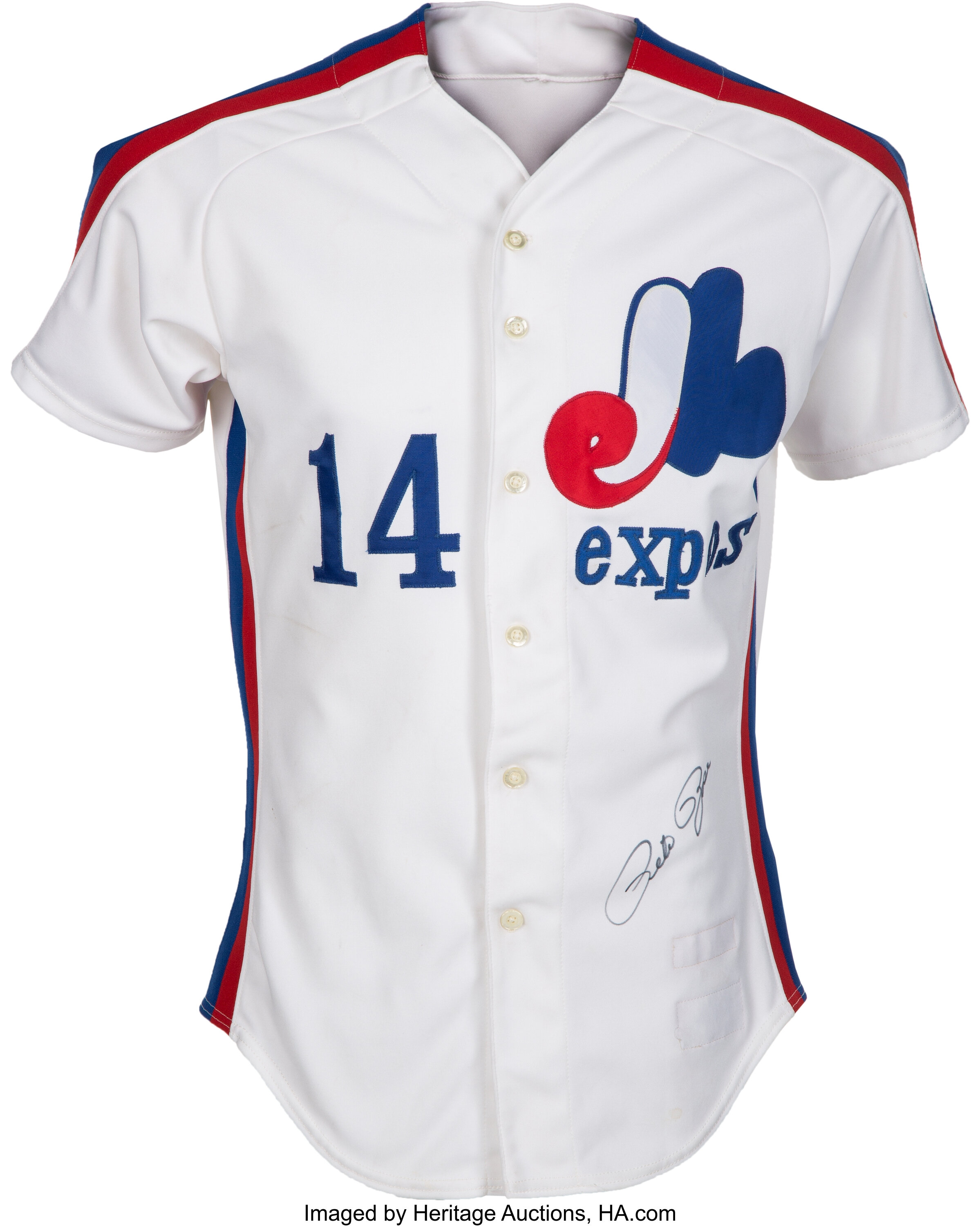 1984 Pete Rose Game Worn Montreal Expos Jersey Baseball Lot 13264 Heritage Auctions