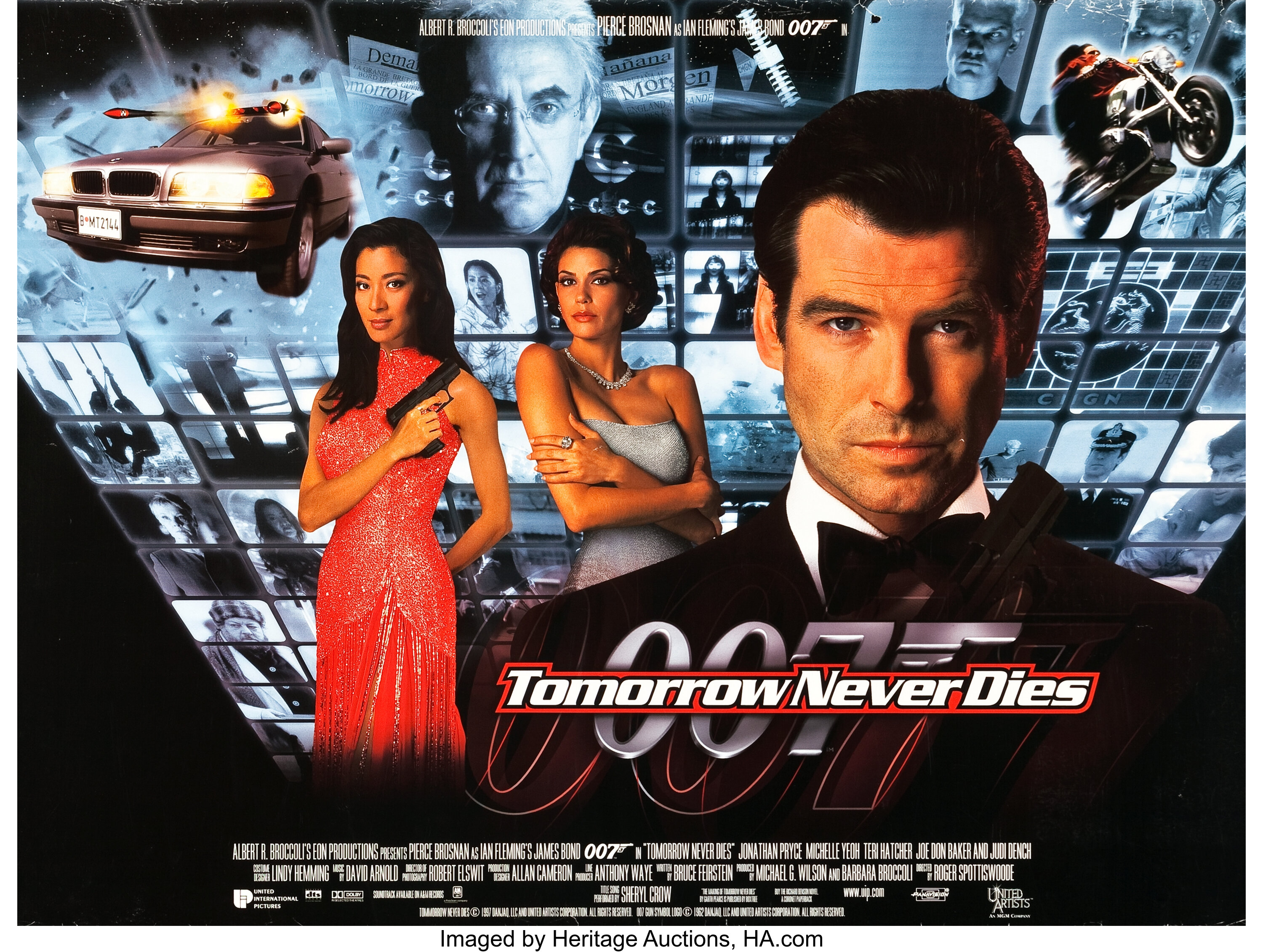 Tomorrow Never Dies (United Artists, 1997). British Quads (2) (30 ...