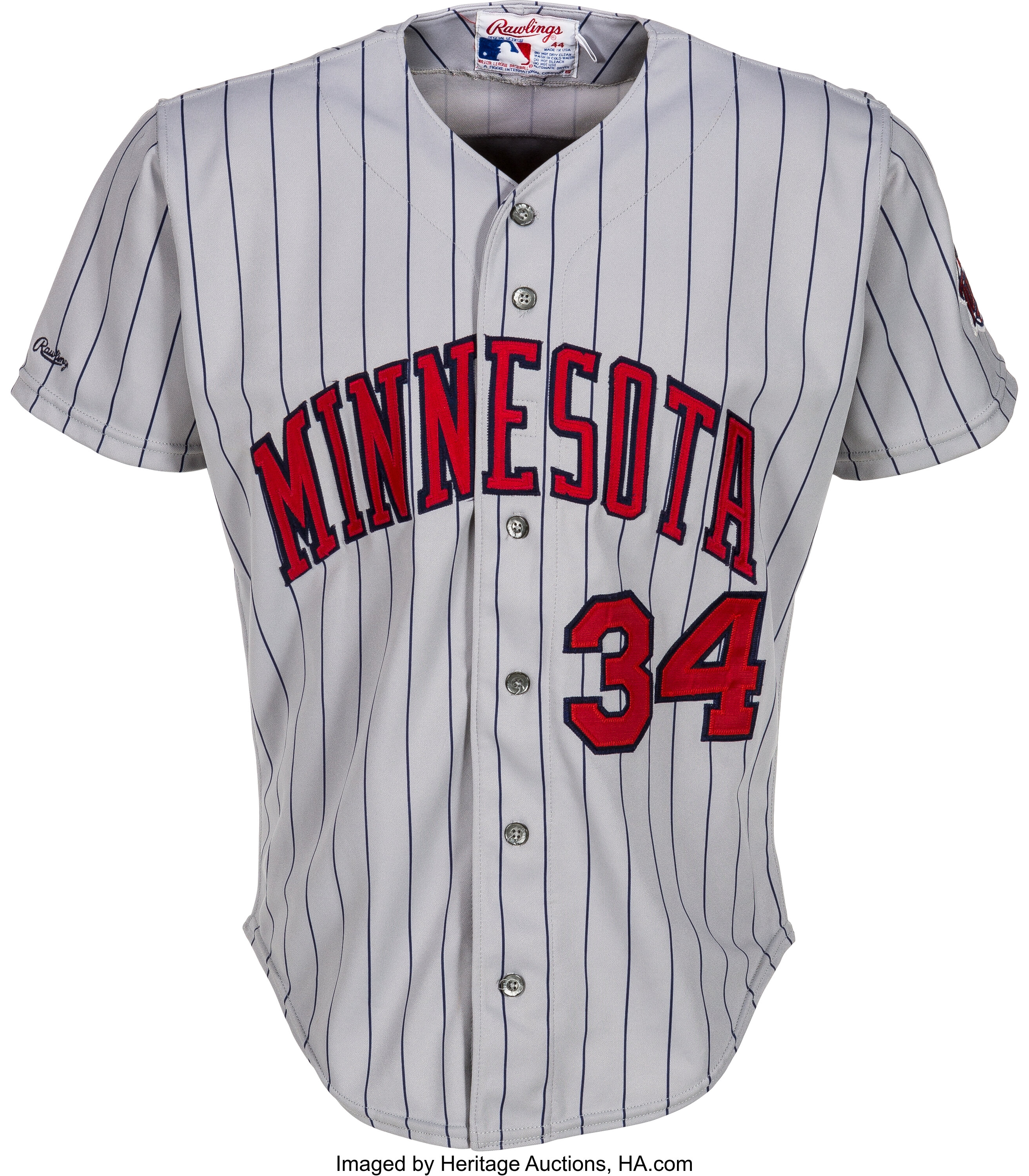 Lot Detail - 1988 Kirby Puckett Minnesota Twins Game Worn Road Jersey  (MEARS Authentic LOA) - Supporting Team Documentation