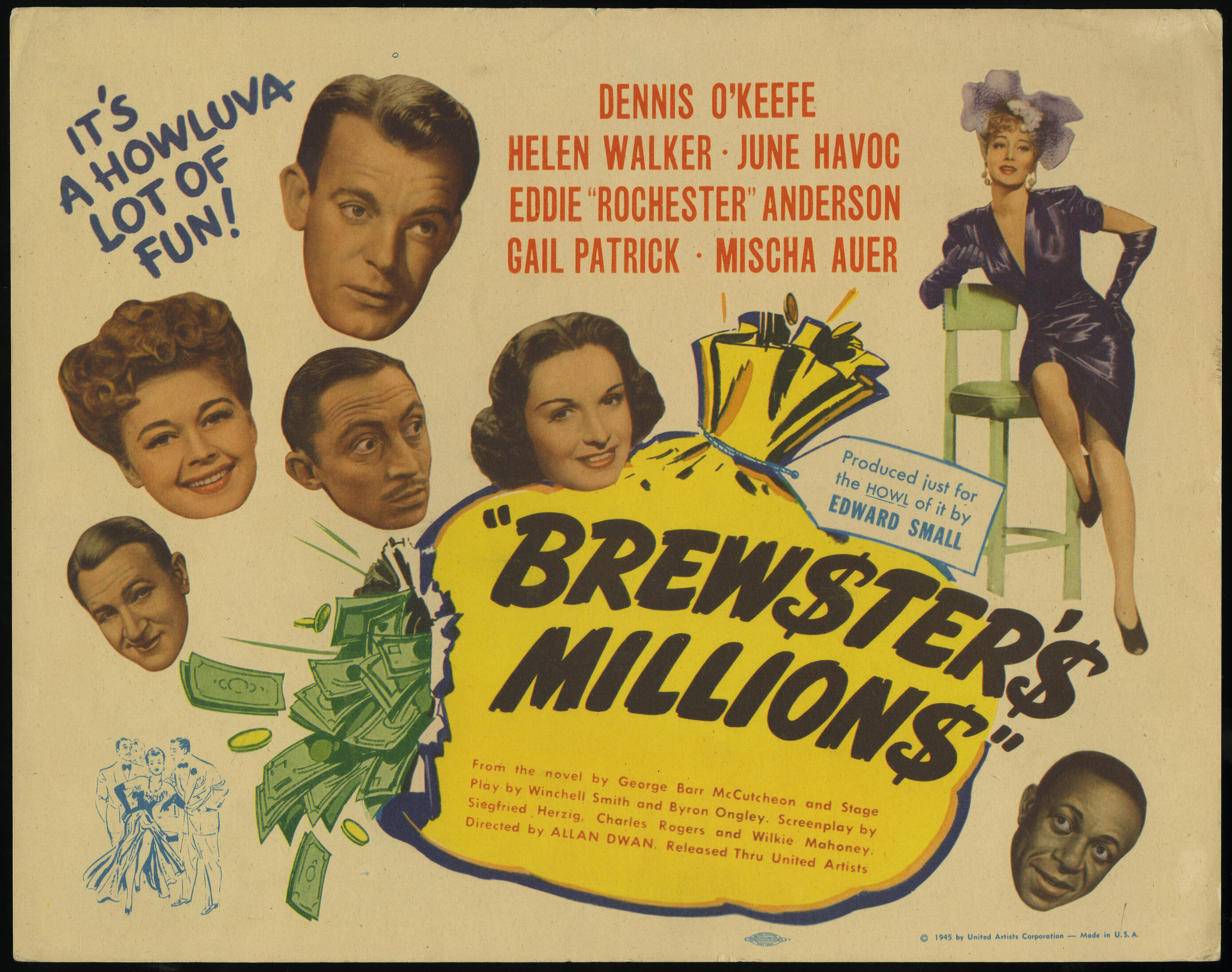 Brewster S Millions United Artists 1945 Title Lobby Card And Lot Heritage Auctions