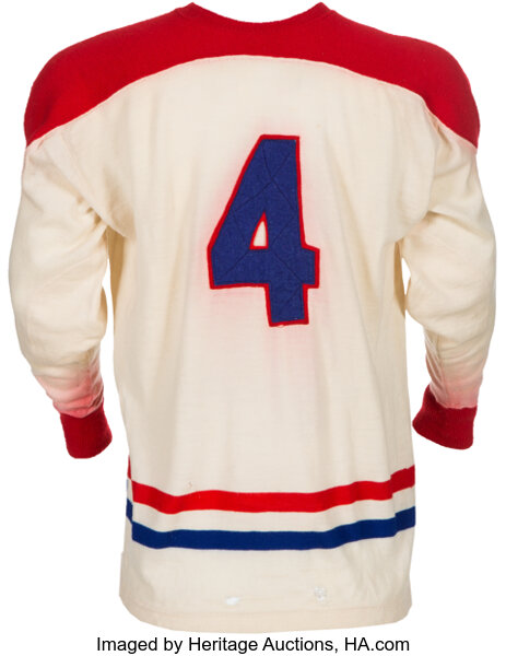 Circa 1953 Jean Beliveau Game Worn Montreal Canadiens Rookie Era Lot 13670 Heritage Auctions