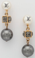 Louis Vuitton Cruiser Earrings Gold-Finish Metal And Pearls - Praise To  Heaven