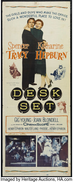 Desk Set 20th Century Fox 1957 Insert 14 X 36 Comedy