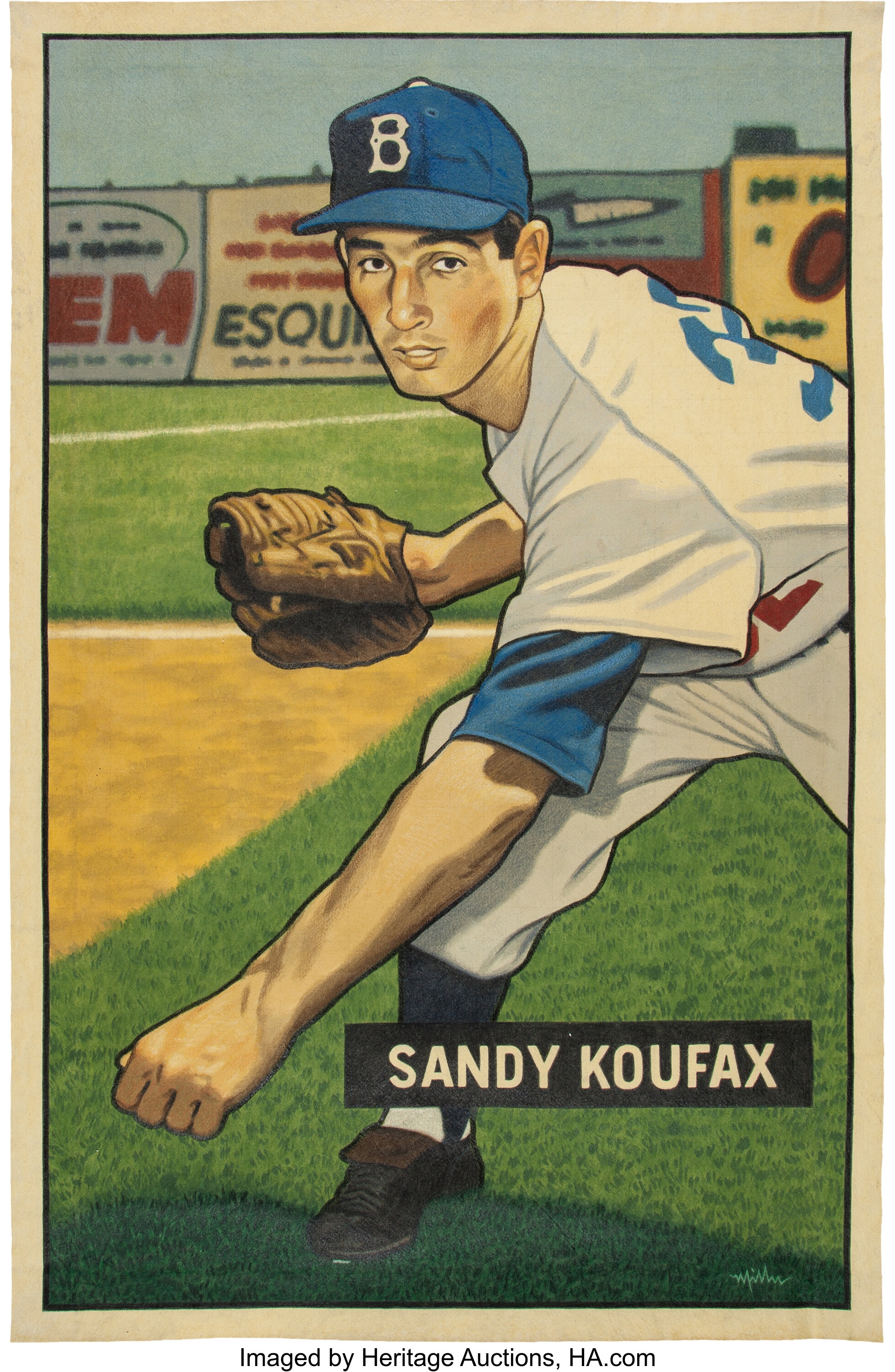 Sandy Koufax Vintage Baseball Poster Poster