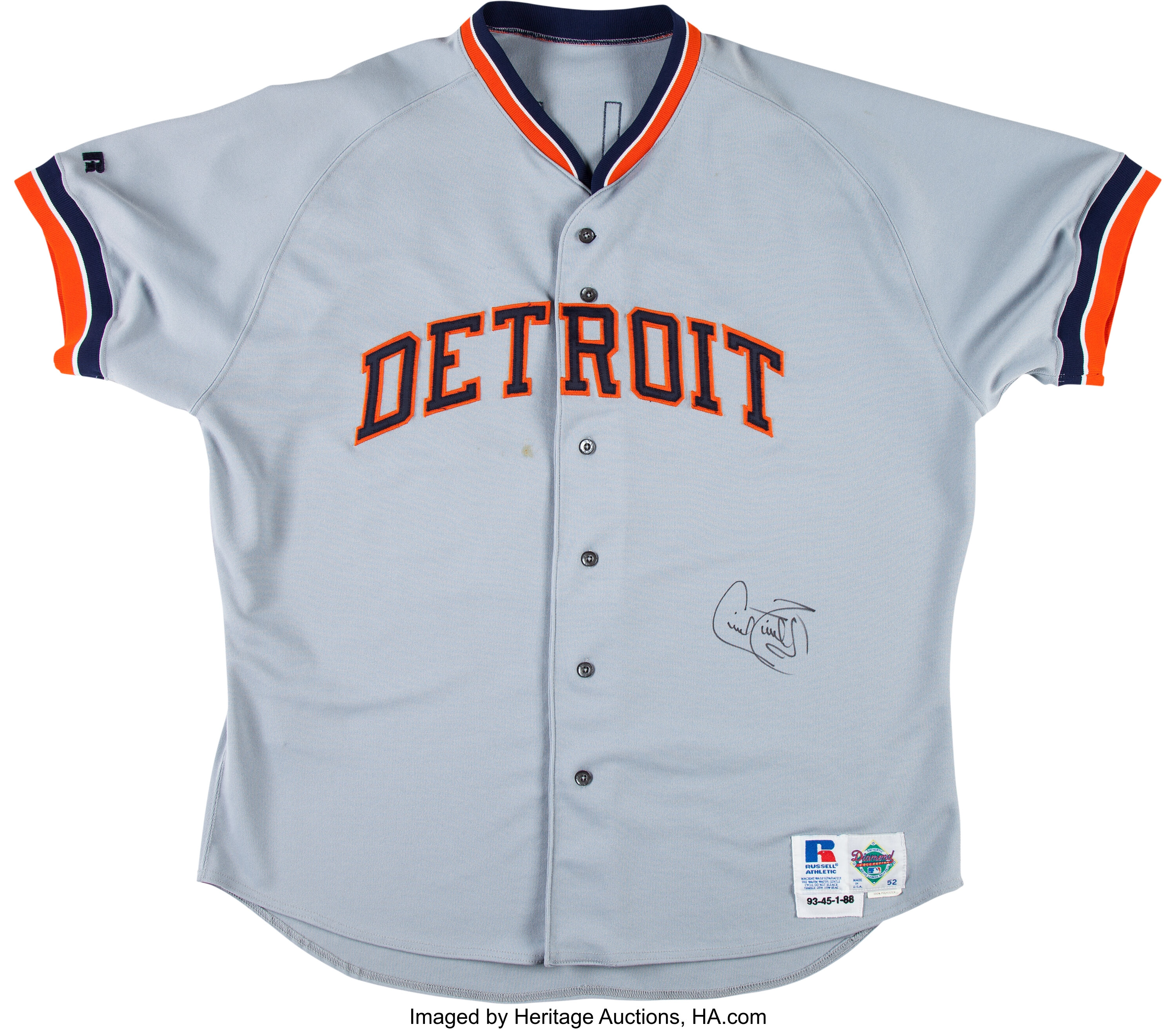 1993 Cecil Fielder Game Worn Detroit Tigers Jersey.  Baseball, Lot  #14810