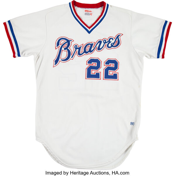 1986 Ken Griffey Sr. Game Worn Atlanta Braves Jersey.  Baseball