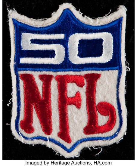 1969 NFL FOOTBALL 50TH ANNIVERSARY JERSEY PATCH