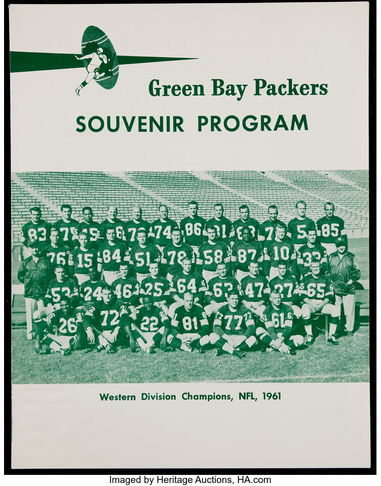 1961 Green Bay Packers Championship Pep Rally Program - Very, Lot #41146