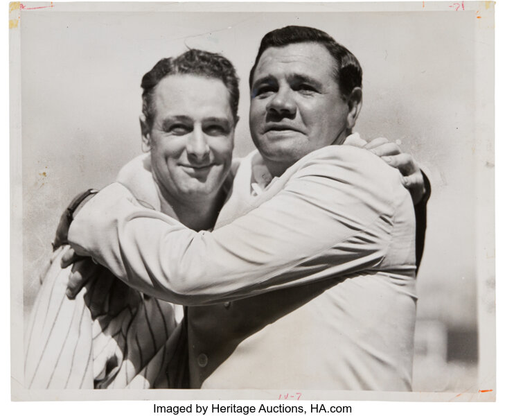 Babe Ruth & Lou Gehrig Colorized Photo