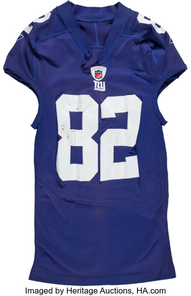 2009 Mario Manningham Game Worn New York Giants Jersey. Football, Lot  #14978